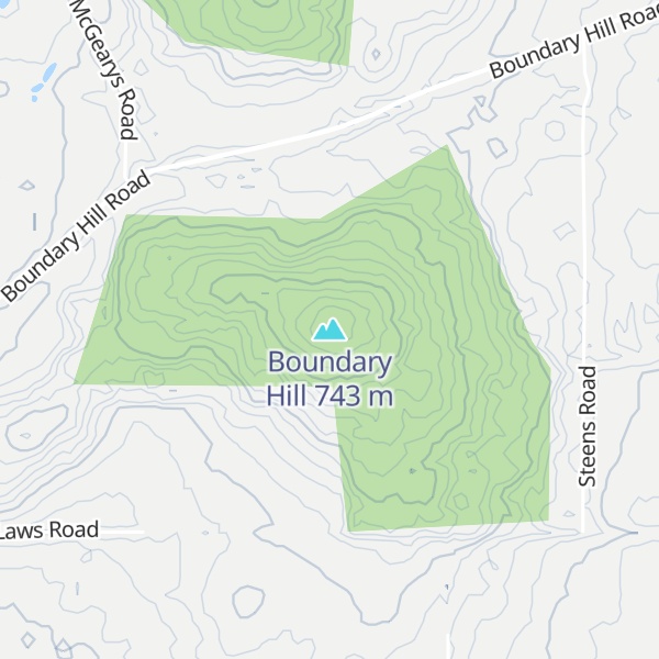 Map of Boundary Hill