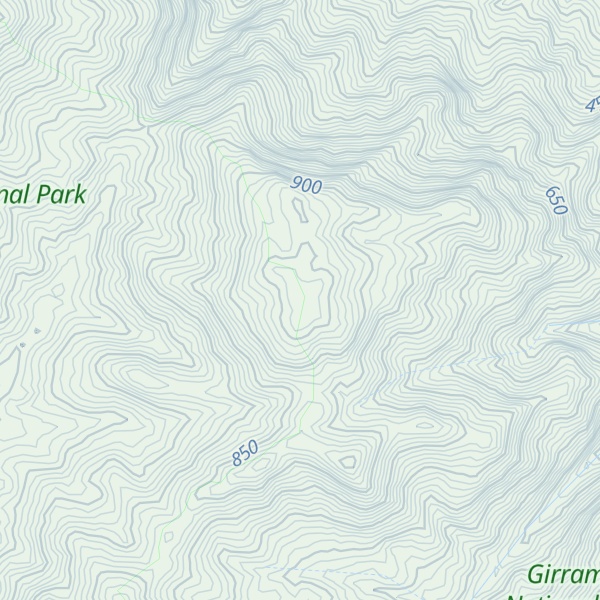 Map of Mount Wyruna