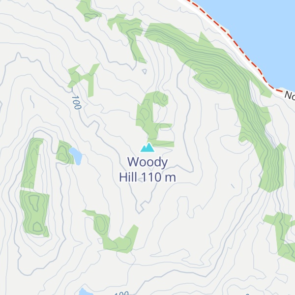 Map of Woody Hill