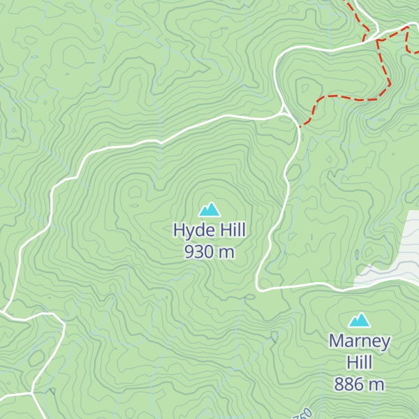 Map of Hyde Hill
