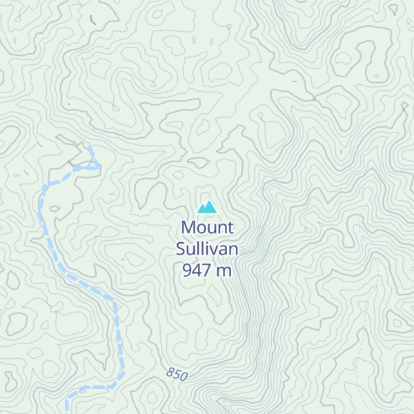 Map of Mount Sullivan