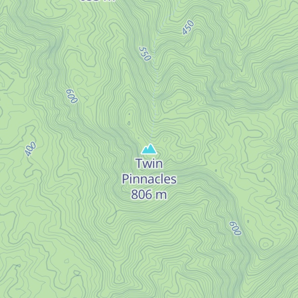 Map of Twin Pinnacles
