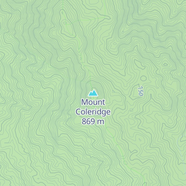 Map of Mount Coleridge