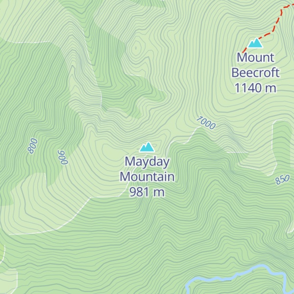 Map of Mayday Mountain