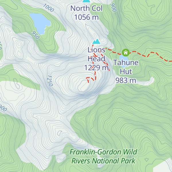Map of Frenchmans Cap