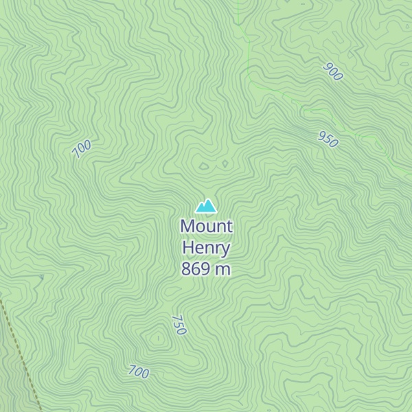 Map of Mount Henry