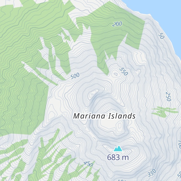 Map of Bandeera Peak