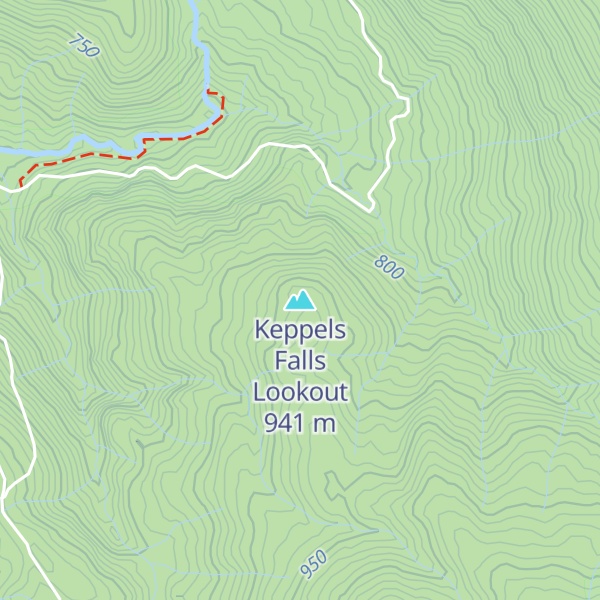 Map of Keppels Falls Lookout