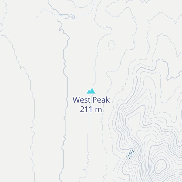 Map of West Peak