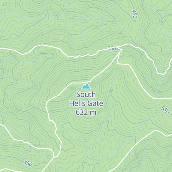 Map of South Hells Gate
