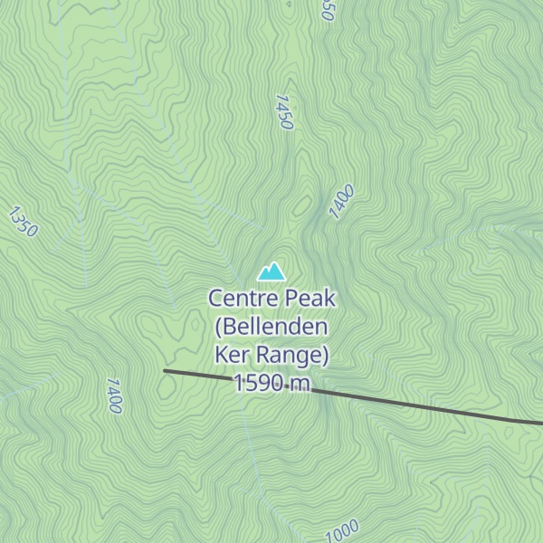 Map of Centre Peak (Bellenden Ker Range)