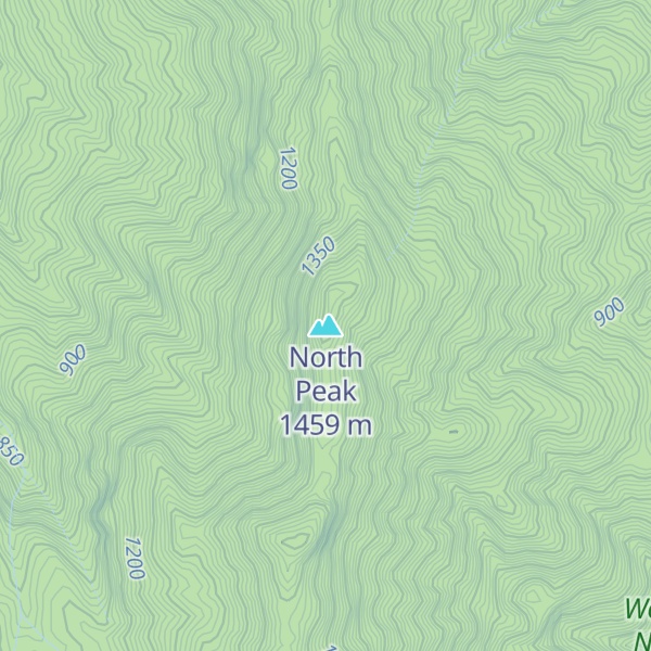 Map of North Peak