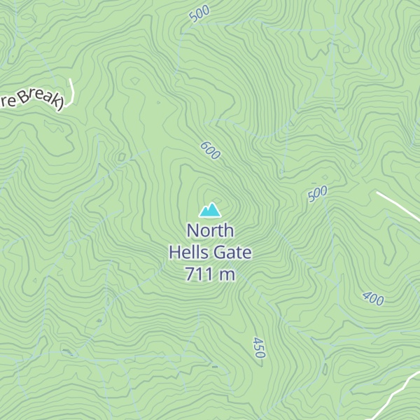 Map of North Hells Gate