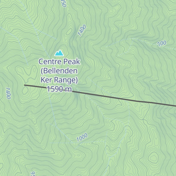Map of Centre Peak