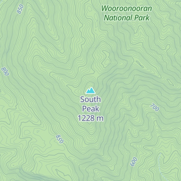 Map of South Peak