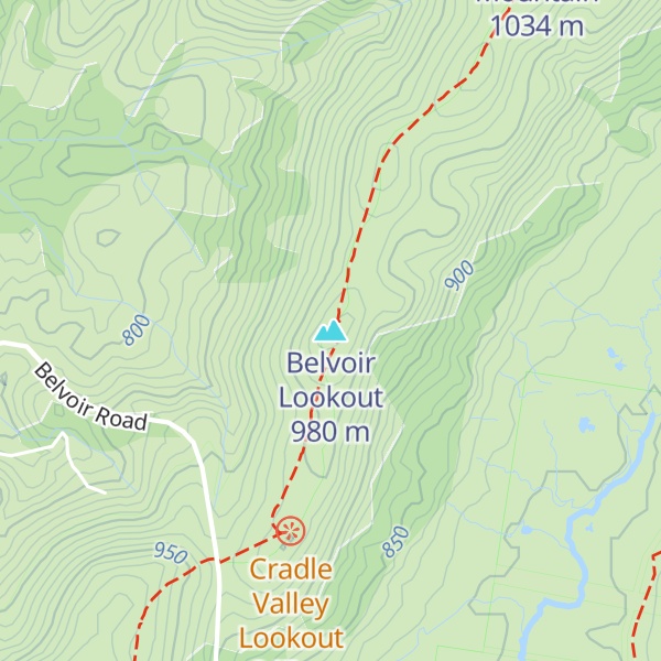 Map of Belvoir Lookout