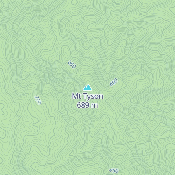 Map of Mt Tyson