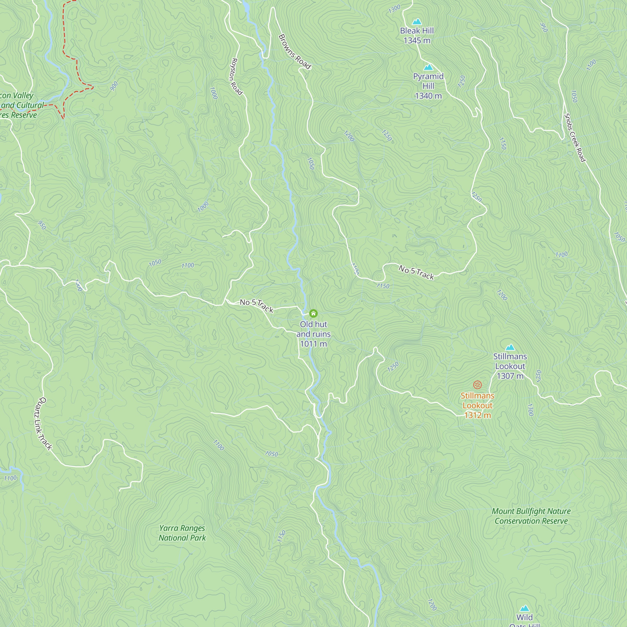 Old hut and ruins map