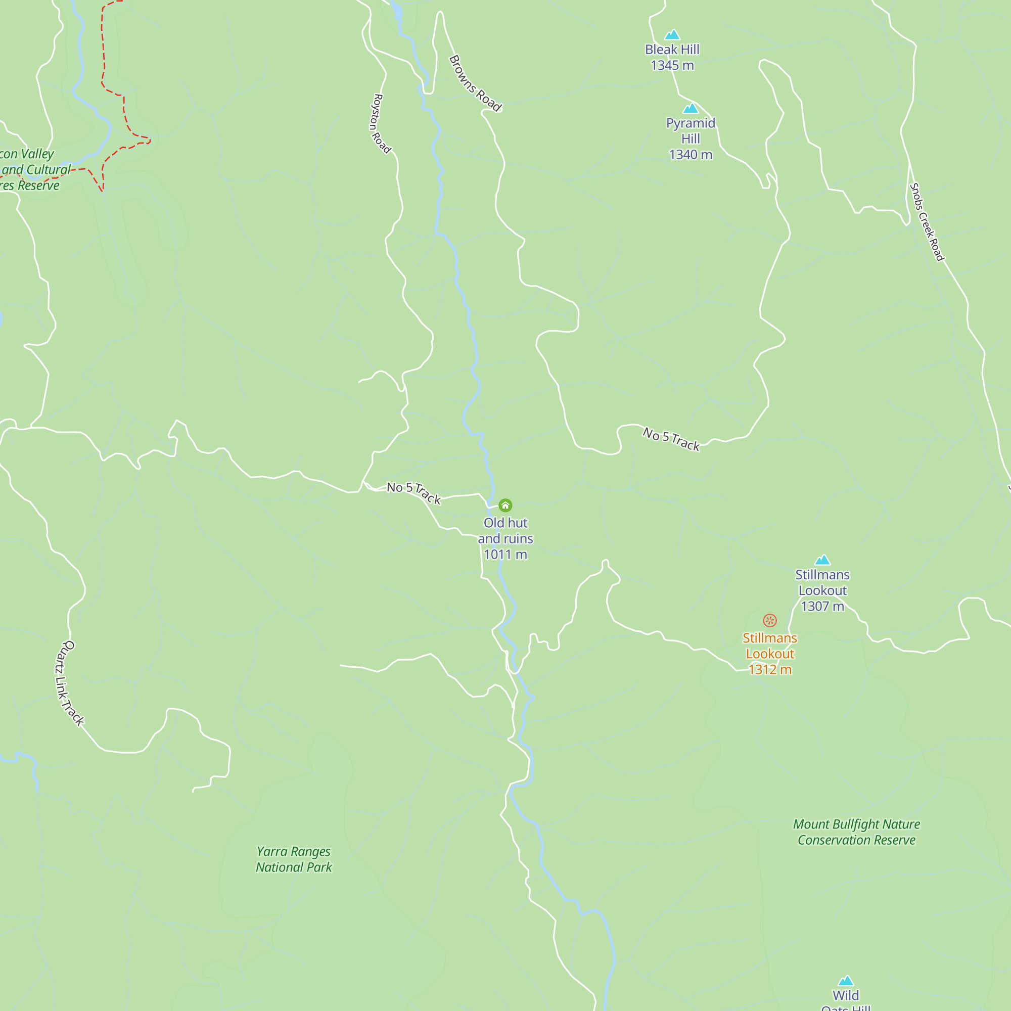 Old hut and ruins map