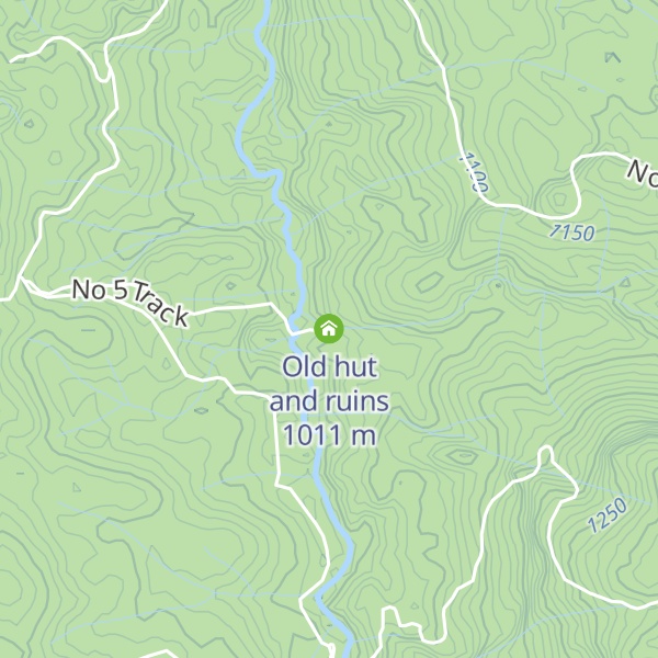 Map of Old hut and ruins