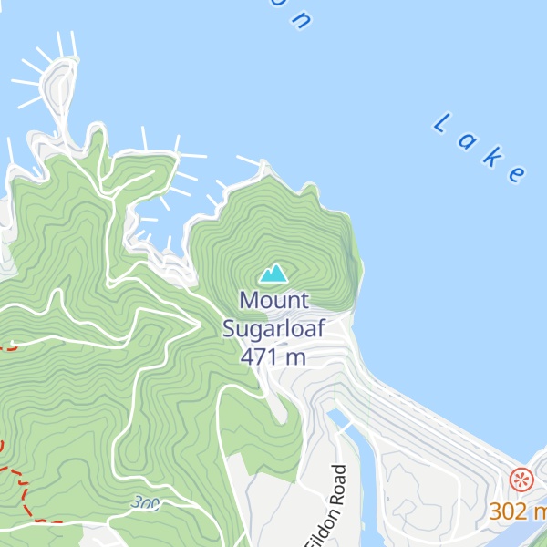 Map of Mount Sugarloaf