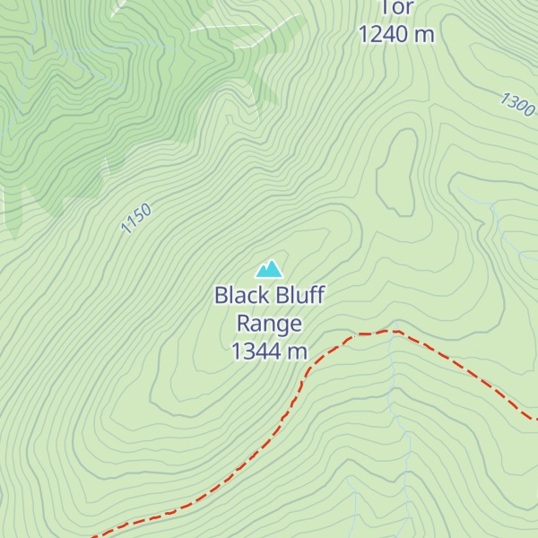Map of Black Bluff Range