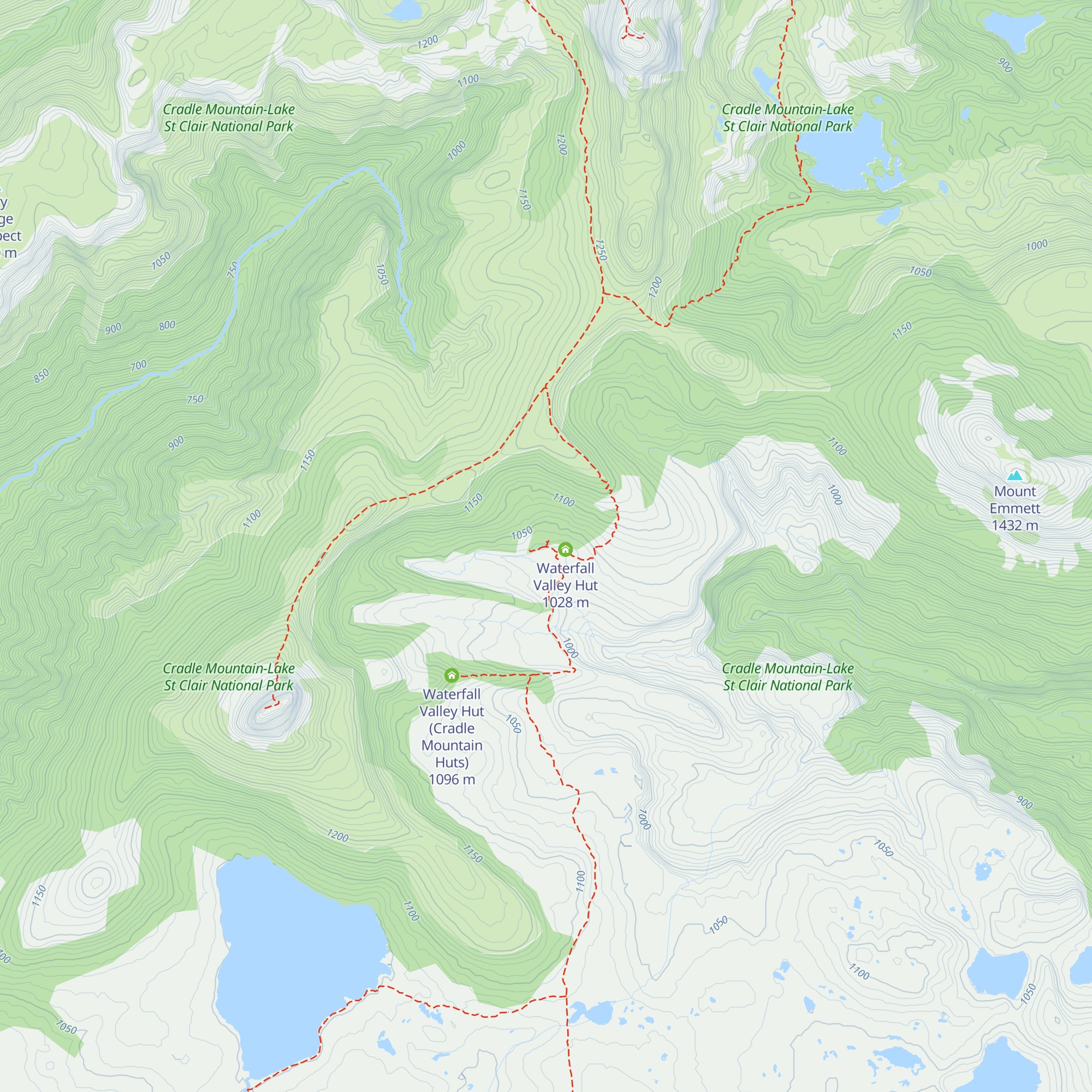 Old Waterfall Valley Hut map