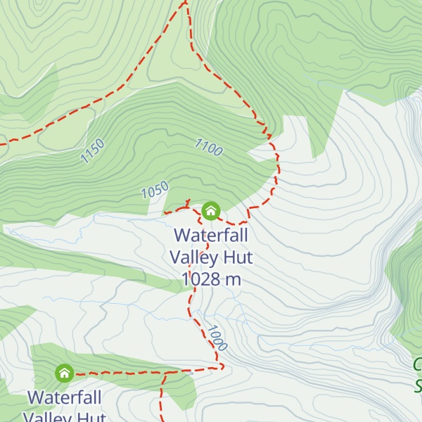 Map of Waterfall Valley Hut