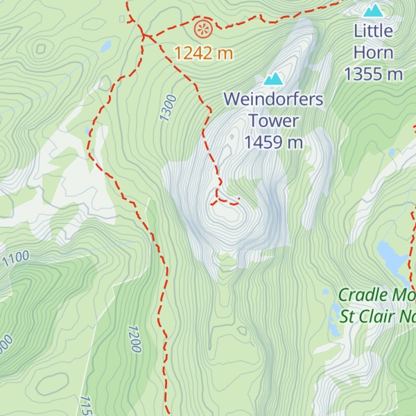 Map of Cradle Mountain