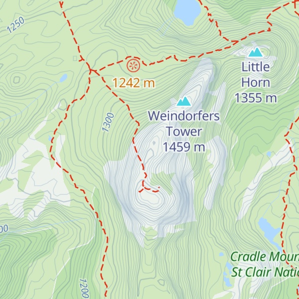 Map of Smithies Peak