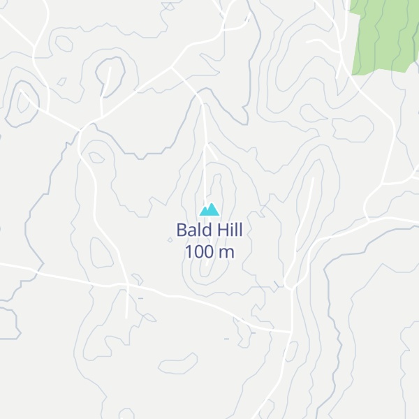Map of Bald Hill