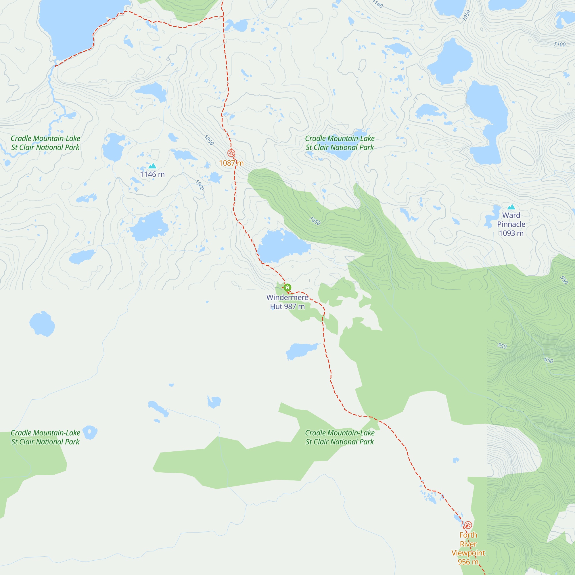 Windermere Hut map