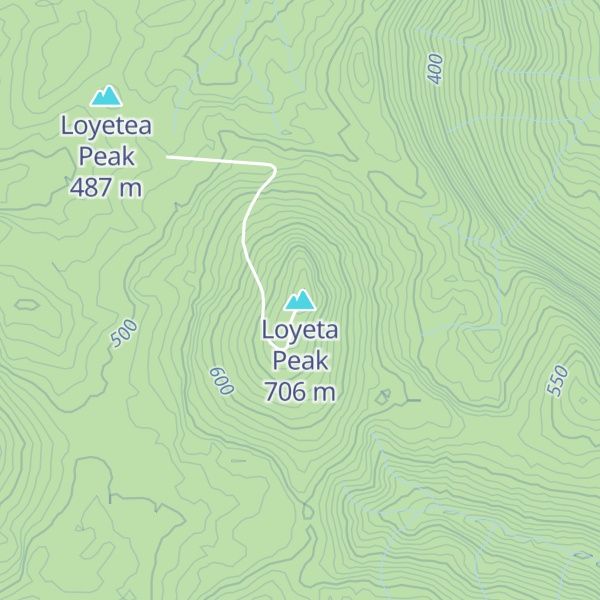 Map of Loyeta Peak