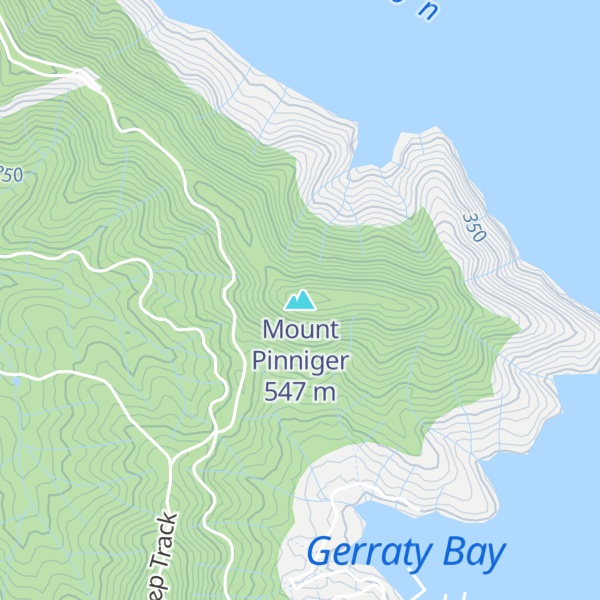 Map of Mount Pinniger
