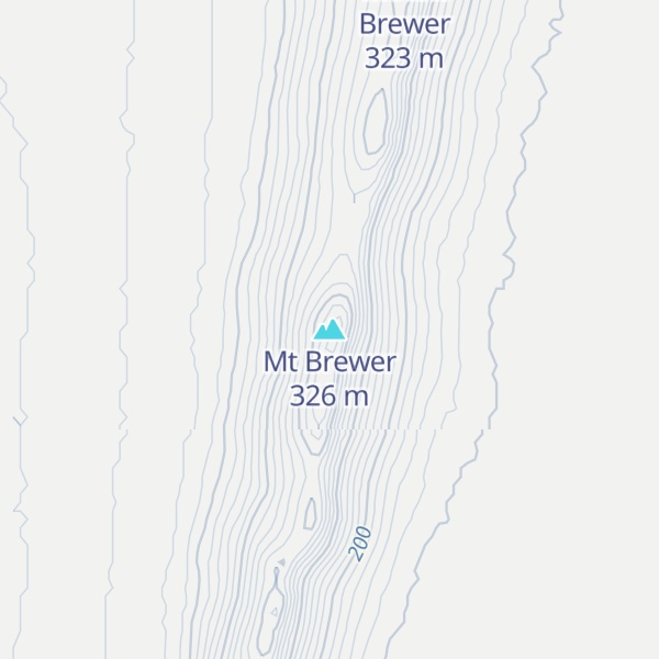 Map of Mt Brewer