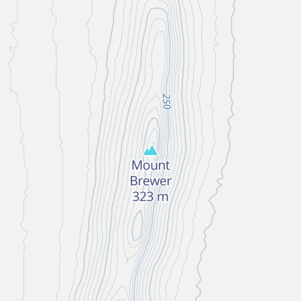 Map of Mount Brewer
