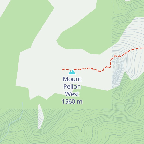Map of Mount Pelion West