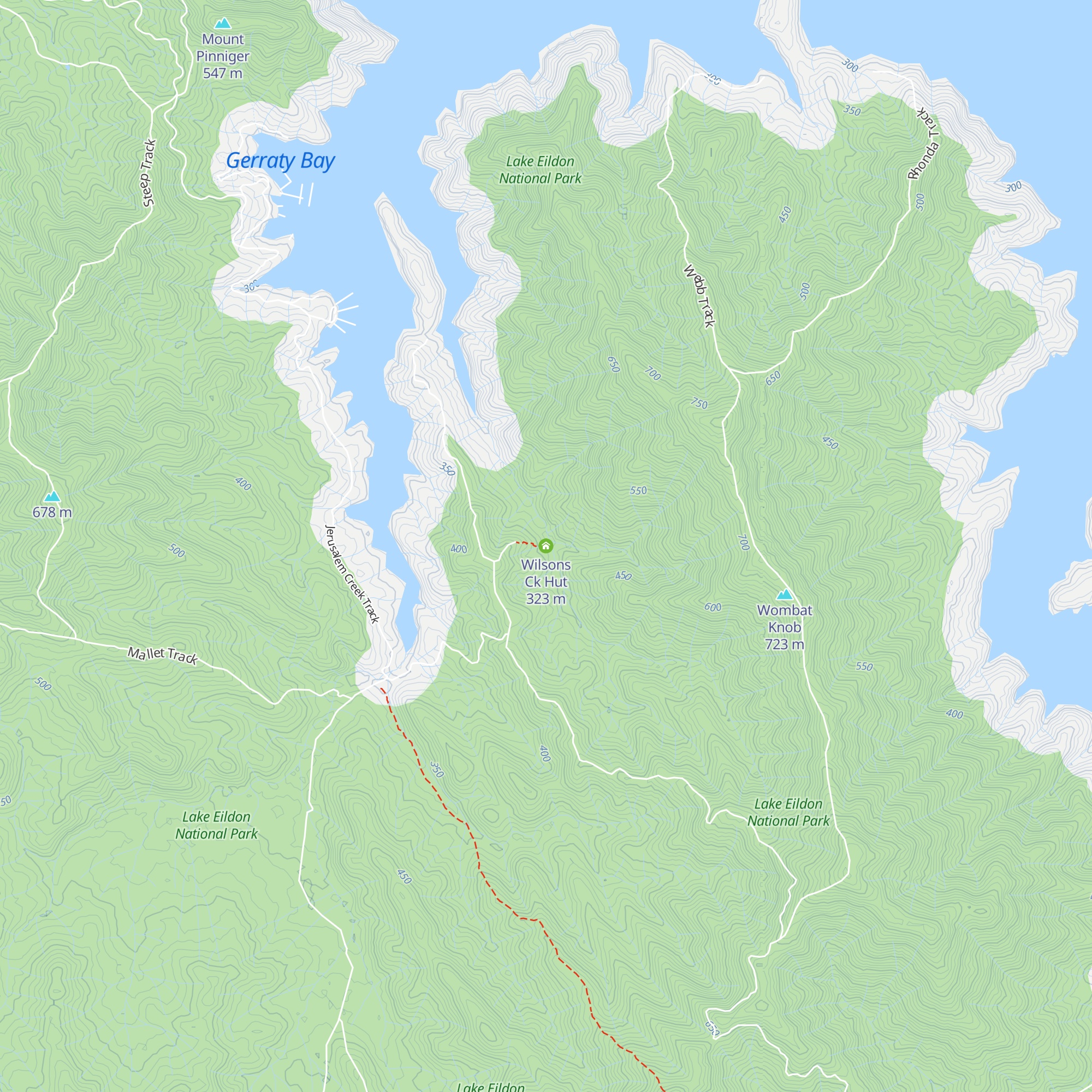 Wilsons Ck Hut map
