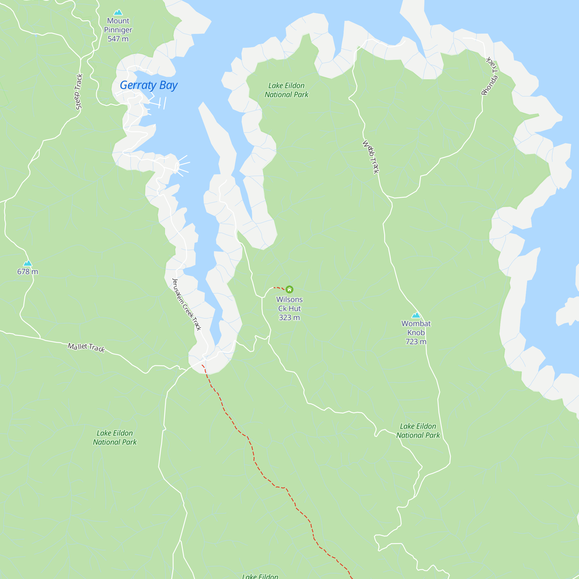 Wilsons Ck Hut map
