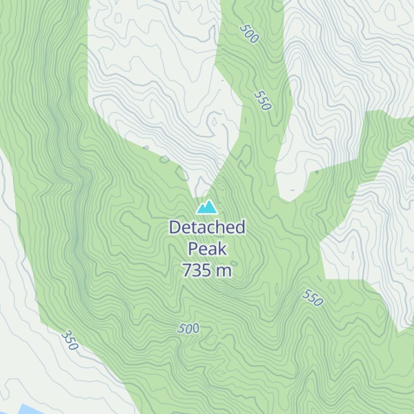 Map of Detached Peak