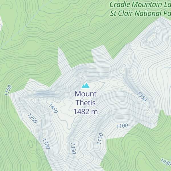 Map of Mount Thetis