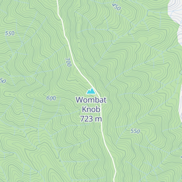 Map of Wombat Knob