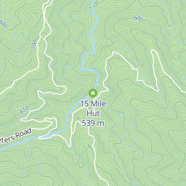 Map of 15 Mile Hut