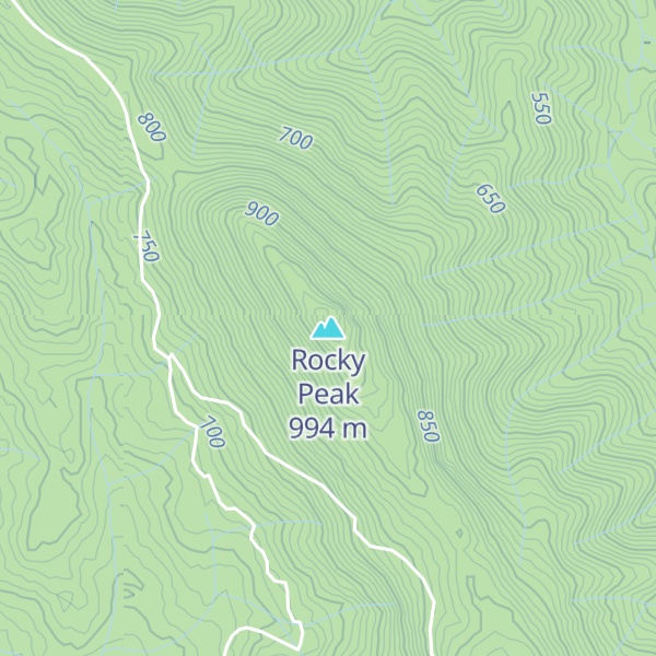 Map of Rocky Peak