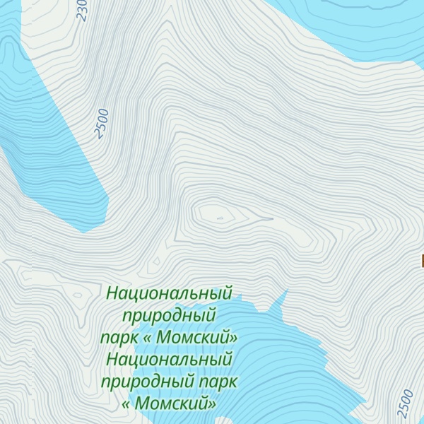 Map of Peak Pobeda