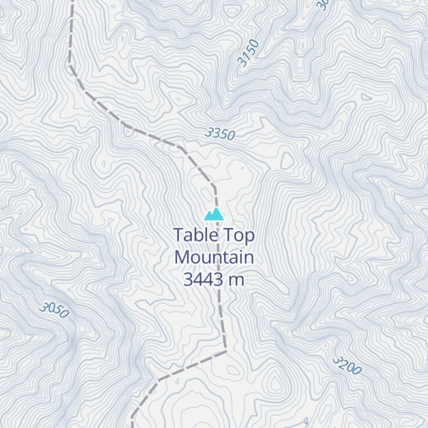Map of Table Top Mountain