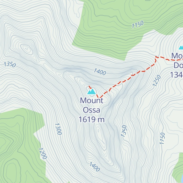 Map of Mount Ossa