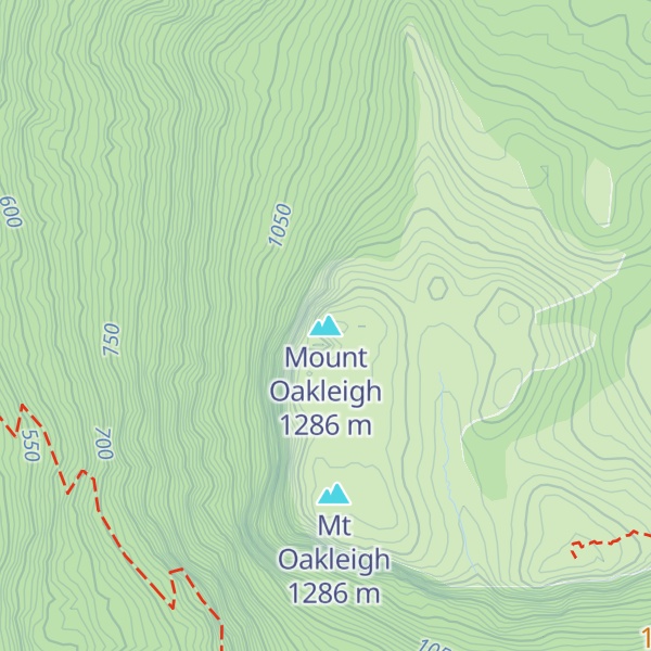 Map of Mount Oakleigh
