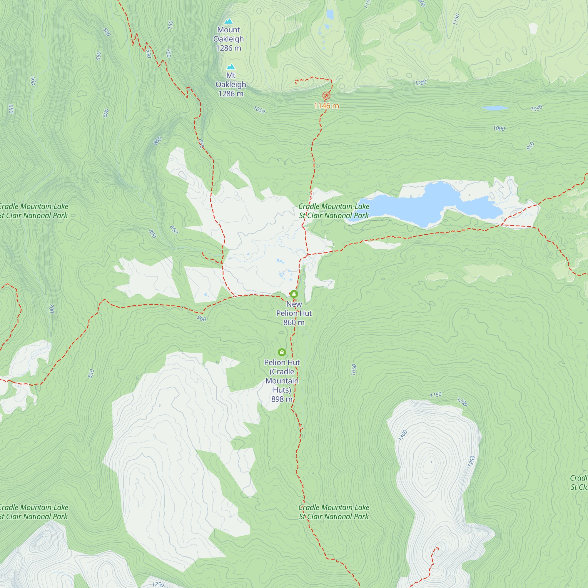 New Pelion Hut map