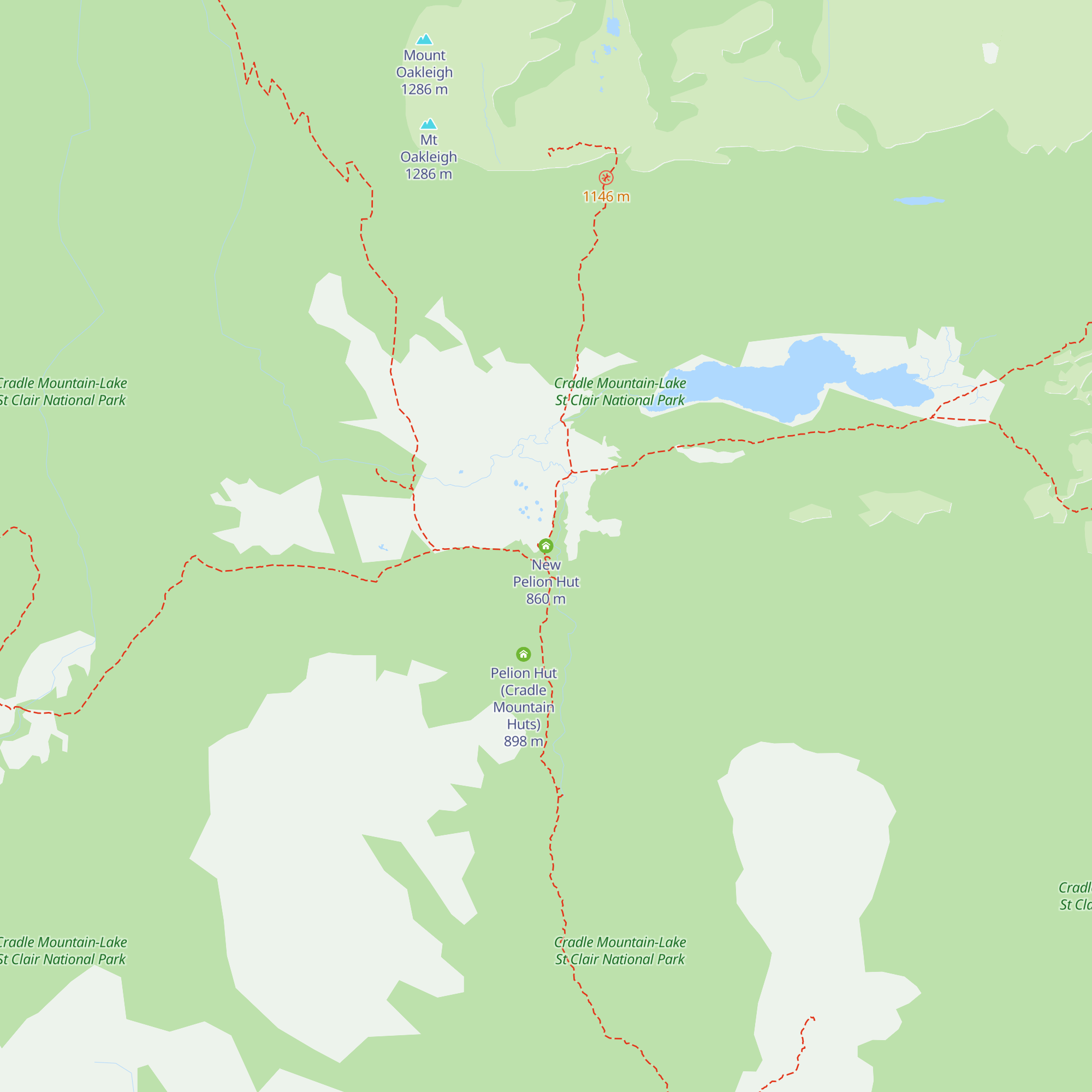 New Pelion Hut map